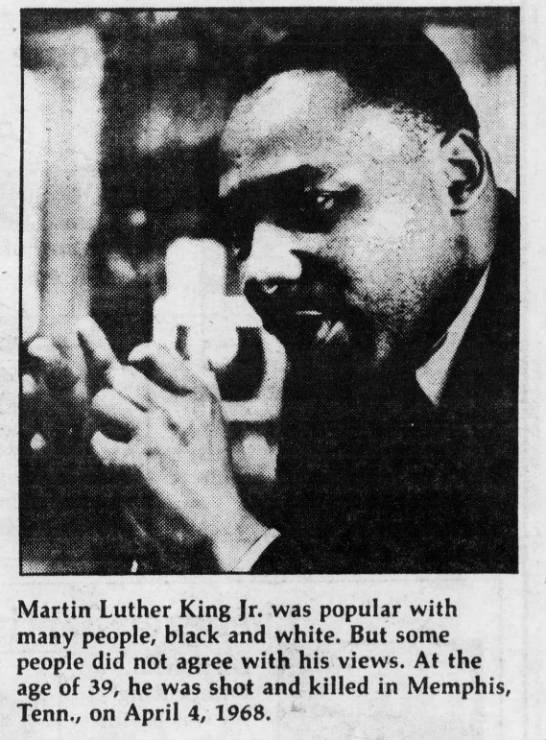 Martin Luther King Jr. was popular with many people